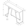 NicBex Narrow Console Table with Geometric Design,Stylish Entryway Table with Chrome Metal Angular Legs,Modern Couch Table for Living Room,Taupe - 3 of 4