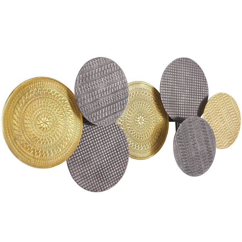 Aluminum Plate Wall Decor with Textured Pattern - Olivia & May, 4 of 6