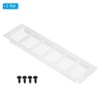 Unique Bargains Aluminum Rectangle with Mounting Screw Cabinet Air Vent Cover 2 Pcs - 3 of 4