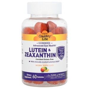Country Life Lutein & Zeaxanthin Gummies, Natural Mango, 60 Gummies - 1 of 3