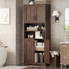 Whizmax Tall Bathroom Cabinet, Freestanding Storage Cabinet with Doors and Adjustable Shelves, 67" Cupboard for Kitchen, Pantry, Living Room, White - 2 of 4