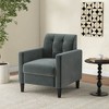 Costway 1/2 PCS Mid Century Modern Velvet Accent Chair with Tufted Back Arms for Livingroom - 2 of 4