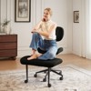 Pinmoco Ergonomic Cross-Legged Swivel Chair, Adjustable PU Leather Meditation Chair - 2 of 4