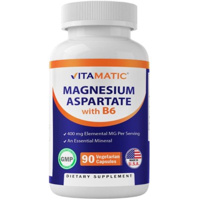Magnesium Aspartate 400mg 90 Vegetarian Capsules