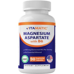 Magnesium Aspartate 400mg 90 Vegetarian Capsules - 1 of 4