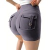 DOMETOUR Women’s High Waist Sports Short with Pocket - 4 of 4