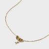 14K Gold Dipped Cubic Zirconia Rondelle Initial Necklace - A New Day™ Gold - 4 of 4
