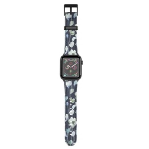 Ninola Design Watery Abstract Flowers Navy 42mm/44mm Black Apple Watch Band - Society6 - 1 of 3