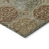 Taupe Green And Gold Trellis Washable Indoor Outdoor Area Rug - 4 of 4