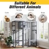 Sandinrayli Extra Large Cat Catio - 4-Way Pet Door, Outdoor Wood Insulation Condo, Patio Window Attach w/Weatherproof PVC Cover (Gray) - 3 of 4
