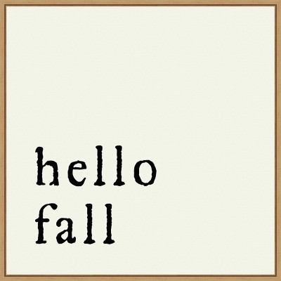 22" x 22" Hello Fall Portfolio Framed Wall Canvas - Amanti Art