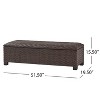 NicBex Storage Bench with Metal Frame PE Wicker for Bedroom and Entryway - 3 of 4