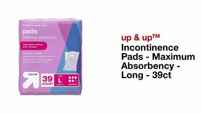 Incontinence Pads For Women - Moderate Absorbency - Regular - Up & Up™ :  Target