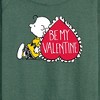 Women's - Peanuts - Be My Valentine Lightweight French Terry Wide Neck Long Sleeve Shirt - 2 of 4