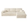 115" Corduroy L-Shaped Sectional Sofa with Reversible Chaise & Pillows - 4 of 4