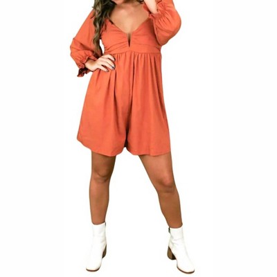 Women's Melanie V-Wire Sweetheart Neckline Romper - entro