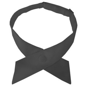 Women's Solid Color 1.75" W x Up to 19" L Crossover Tie Uniform Adjustable Neck tie - 1 of 3