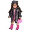 Sophia's - 18" Doll - Wool Coat, Hat, Plaid Scarf & Pink Boots - Gray - 4 of 4