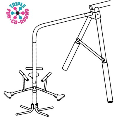 XDP Recreation Triple Fun-Go-Round 360 Degree Outdoor Spinning Ride