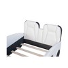 VASIP Kids Race Car Bed Twin Size - Black Platform Bed with Wheels - Fun Themed Bedroom Furniture - 4 of 4