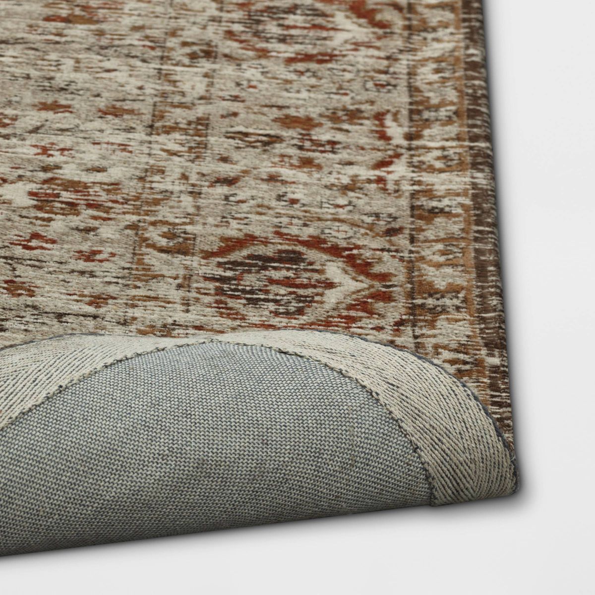 Oakton Jacquard Chenille Area Rug Rust - Threshold™ - thumbnail 4