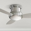 44" Minka Aire Modern Hugger Indoor Ceiling Fan with LED Light Remote Control Brushed Steel for Living Room Kitchen Bedroom Family - 2 of 4