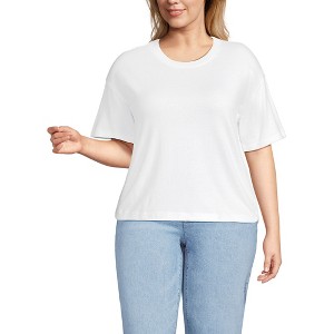 Lands' End Women's Short Sleeve Mariner T-Shirt - 1 of 4