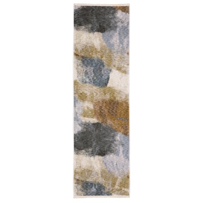 Oriental Weavers Hayden HAY09 Beige/ Rust Indoor Area Rug - 2'3" x 7'6"