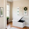 Folding Storage Ottoman Bench, Storage Bench with Flipping Lid, Ottoman with Storage, Faux Leather, 660 lb Load Capacity - 2 of 4