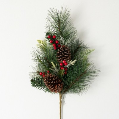 Sullivans Red Berry Spray Christmas Tree Pick in the Christmas Picks  department at