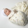 Muslin Baby Swaddle Blanket & Burp Cloth Set - 100% Organic & Breathable Cotton Cloth to Wrap Newborns - Skin Friendly Baby Essentials for Swaddling - 2 of 4