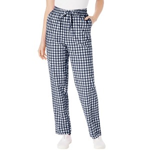 Woman Within Plus Size Seersucker Pant - 1 of 4