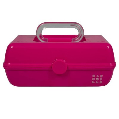 neon pink suitcase