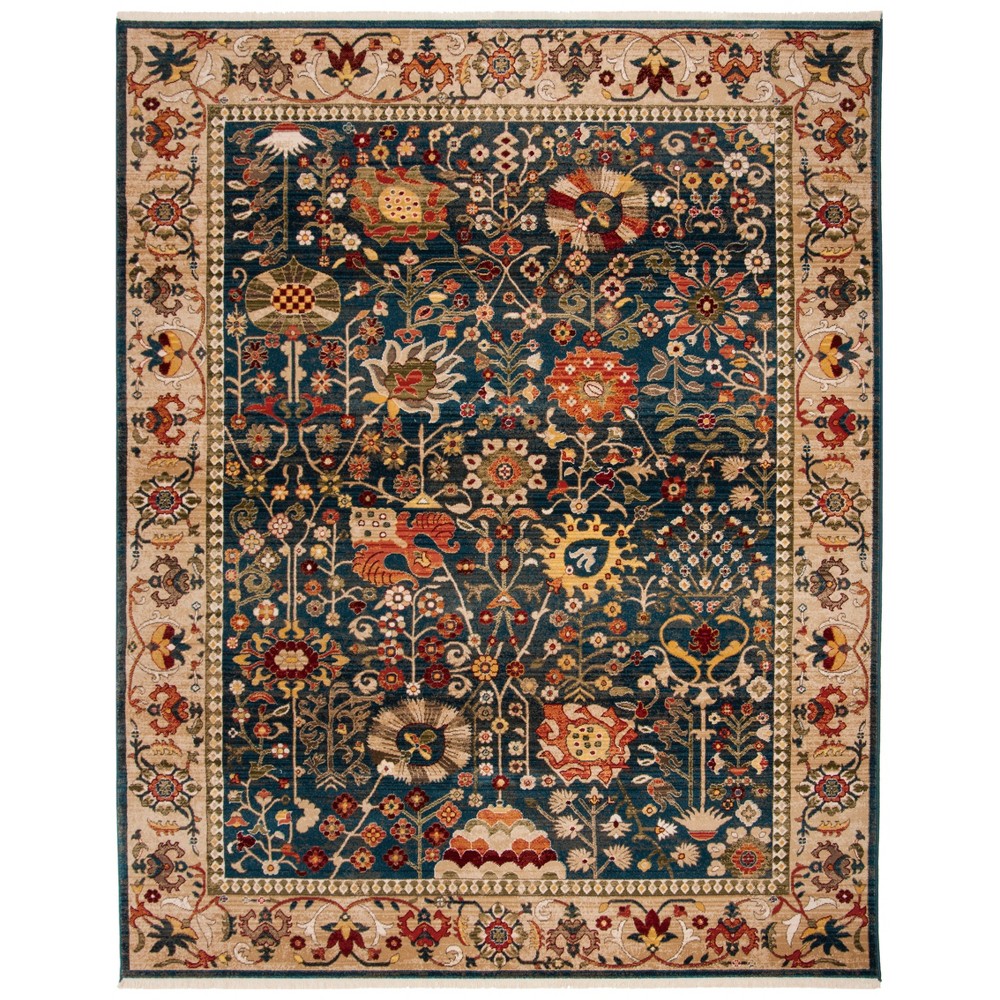 9'x12' Floral Loomed Area Rug Blue/Tan - Safavieh