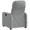 vidaXL Light Gray Fabric Massage Recliner - Manual Recline Armchair for Elderly, 6-Point Vibration, Comfort Padding, Living Room Seating - 4 of 4