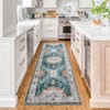 Washable Rug Vintage Floral Distressed Rug Soft Foldable Stain Resistant Non-Slip Indoor Carpet for Bedroom Living Room - 2 of 4