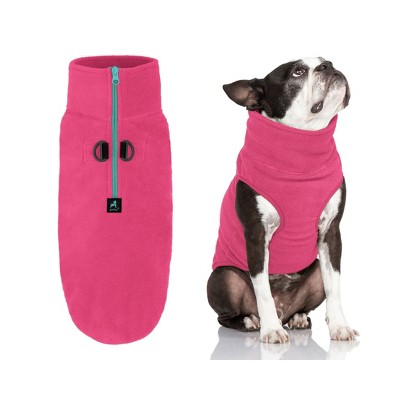 Gooby Half Zip Up Fleece Vest Dog Sweater Soft, Warm Pullover Fleece Head