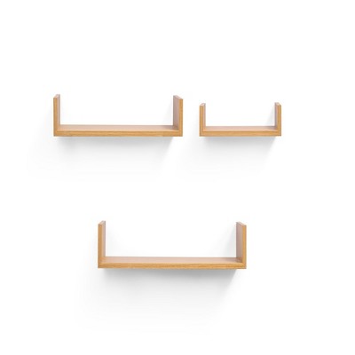 DSVIMOY Planter Stands and Holders Planter Stands Shelf with Invisible Brackets for Home Storage, Gold, 15"*5"*4"