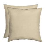 2pk Leala Texture Square Outdoor Throw Pillows Tan - Arden Selections