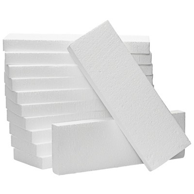 Juvale 12 Pack Craft Foam Blocks, 4x4x2 Square Polystyrene Bricks for  Flower Arrangements, Models, Decorations