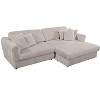 White Cloud 105" L-Shaped Sectional: Sleeper Ottoman, 6 Pillows Included - 3 of 4