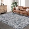 Fulvari Vintage Distressed Area Rug Soft Washable Rug Non Slip Non Shedding Rug Low Pile Thin Floor Carpet,Rug for Bedroom, Living Room - 4 of 4