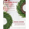22 Inch Norfolk Pine Wreath Real Greenery Artificial Wreath Front Door Indoor Outdoor Home Decor Year Round - 3 of 4