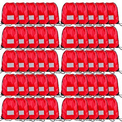 Generic 50 Pcs Drawstring Bags,Bulk Draw String Backpack, Cinch Bag Sackpack