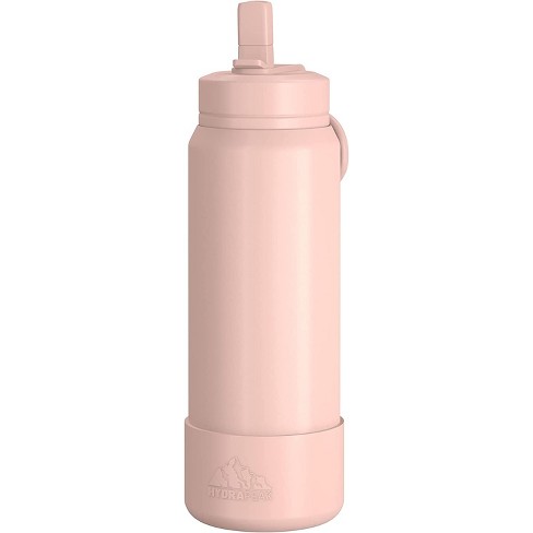 Hydrapeak 26oz Insulated Water Bottle with Straw Lid Matching Color Cap and  Rubber Boot Peony