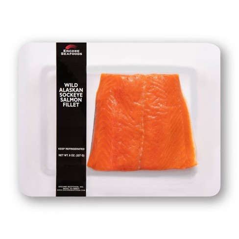 Encore Foods Wild Alaskan Sockeye Salmon Fillet - 8oz - image 1 of 3