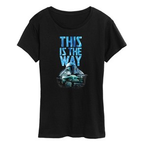 Women's - Star Wars - The Mandalorian This Is The Way Hyperspace Short Sleeve Graphic T-Shirt - 1 of 4