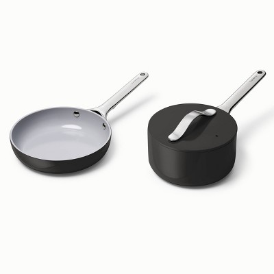 Caraway Home Mini Duo Non-Stick Ceramic Fry & Sauce Pan Set - Navy