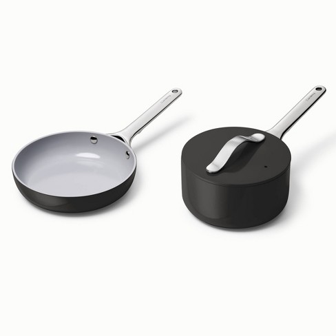 Caraway Home Mini Duo Non-Stick Ceramic Fry & Sauce Pan Set - Gray