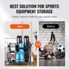 VEVOR Golf Storage Garage Organizer, 2 Golf Bag Stand Holder and Other Sports Equipment Storage Rack, Rolling Ball Cart on Wheels - 4 of 4